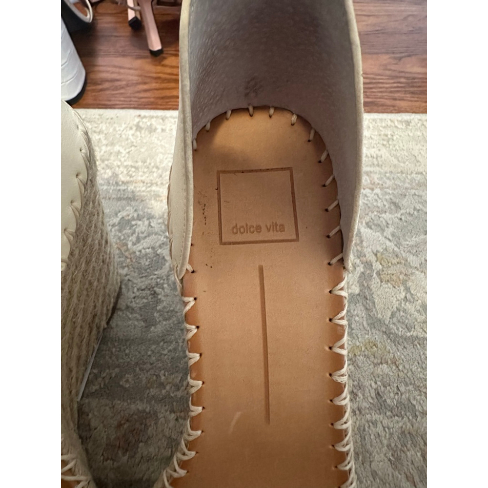 Women's Dolce Vita Cream Beige Espadrille Wedge Sandals Size 10 - Picture 3 of 10
